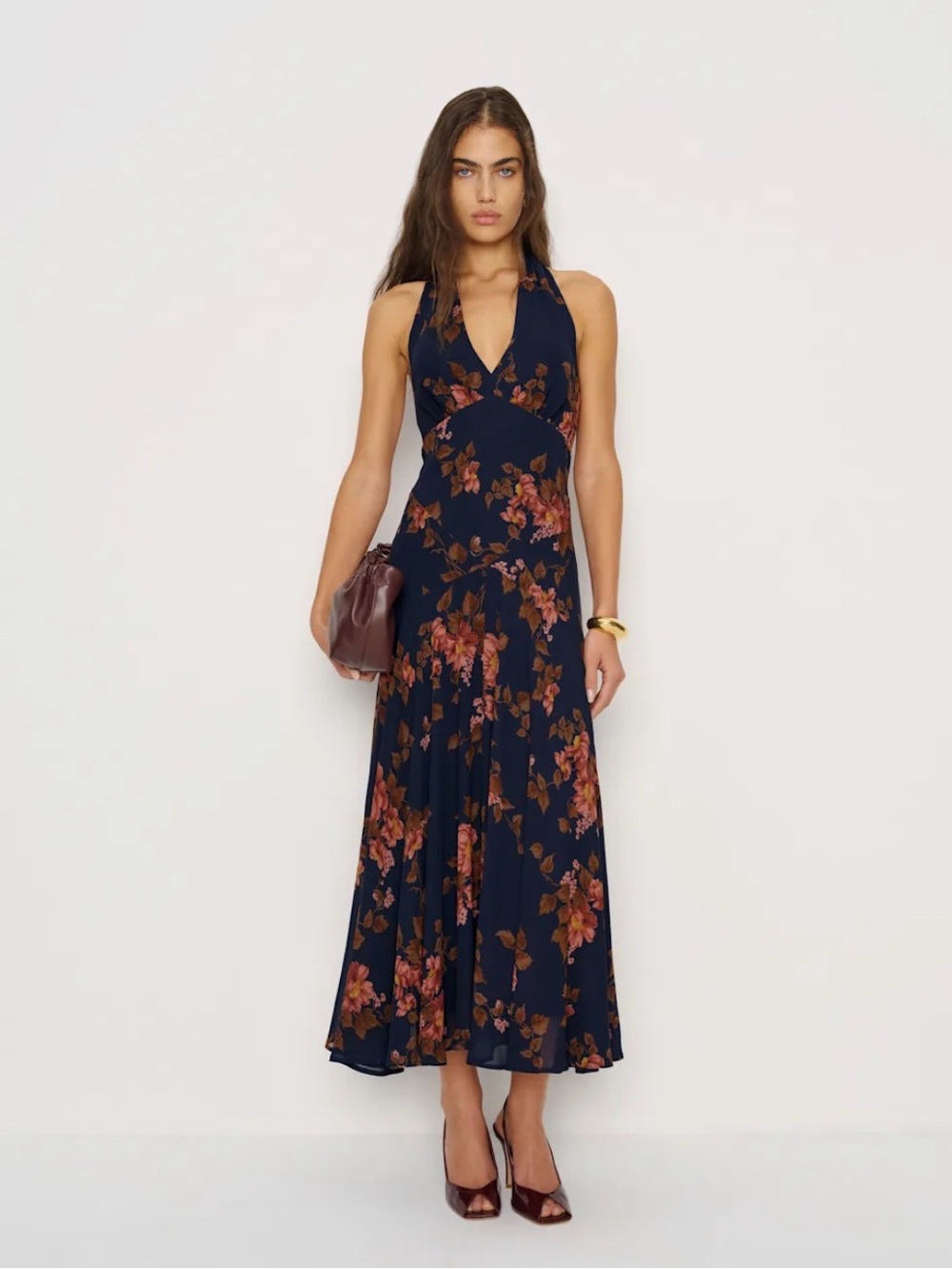 Reformation Briony Dress Blue - Size 10